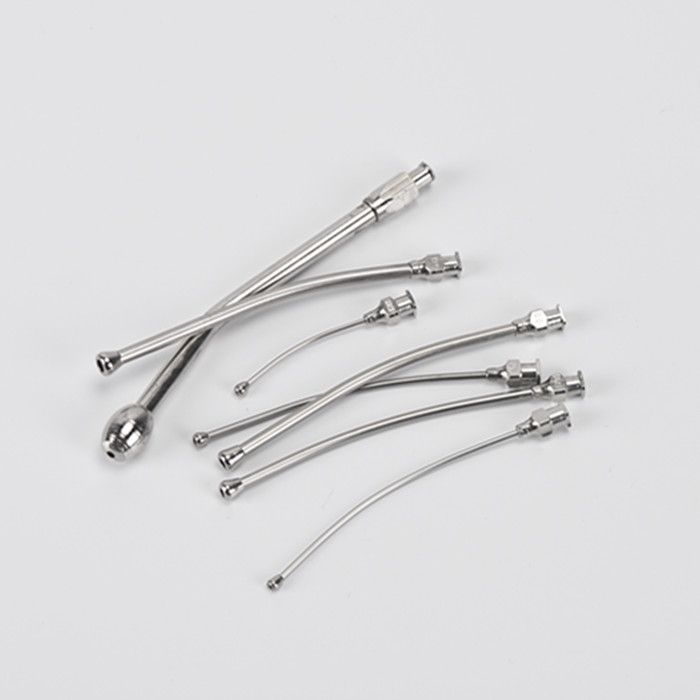 Stainless Steel Curved Straight Veterinary Drencher Bird Feeding Needle - Image 3